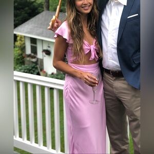 Cleobella tie front long slip dress